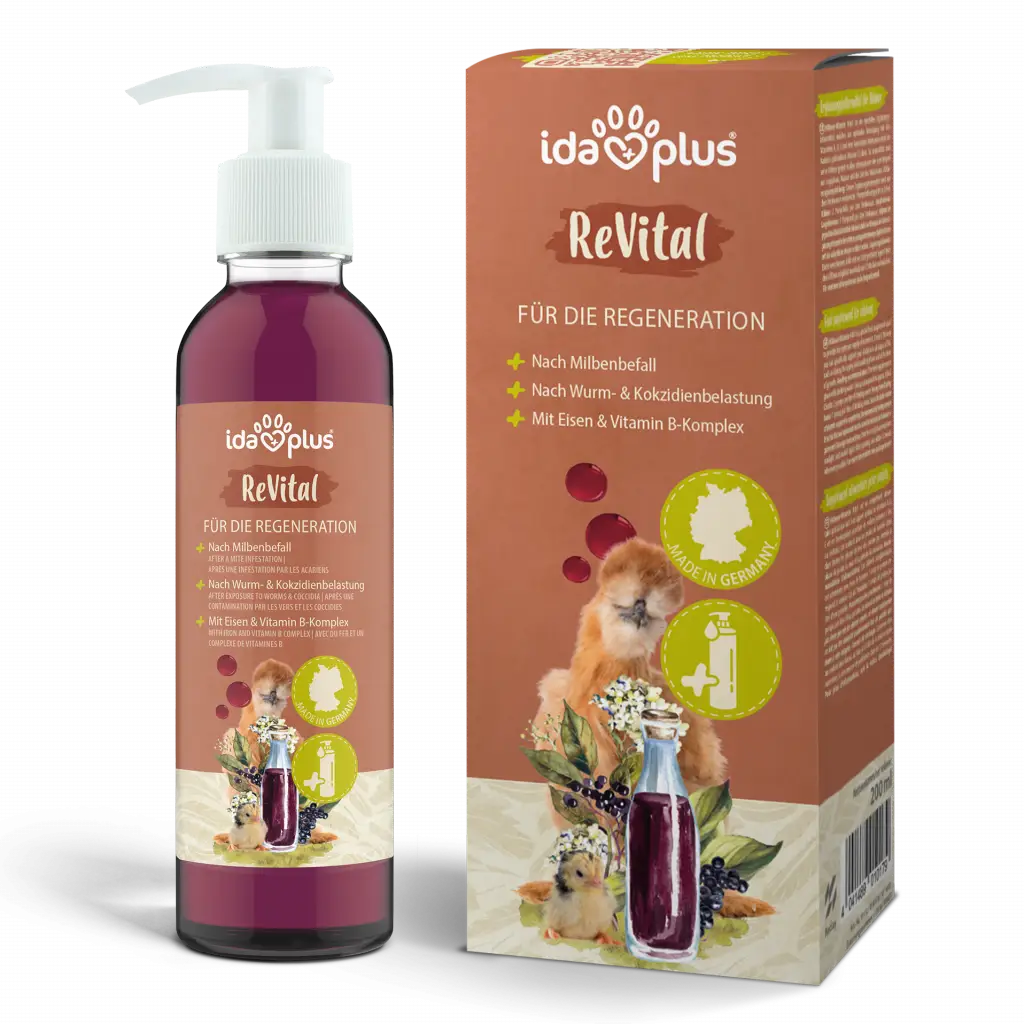 Produkt ReVital, Flasche und Produktkarton