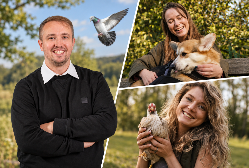 Dr. Hesse Team mit ihren Haustieren